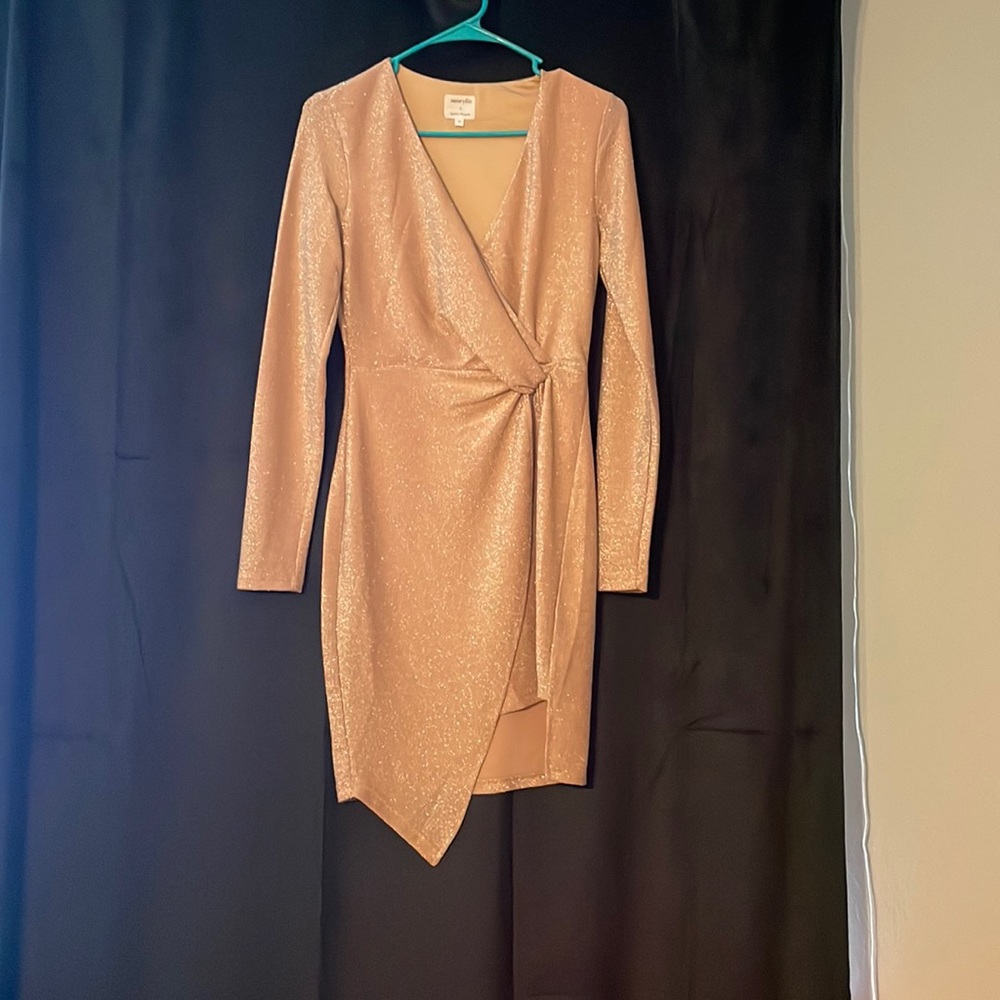 Gold glitter dress